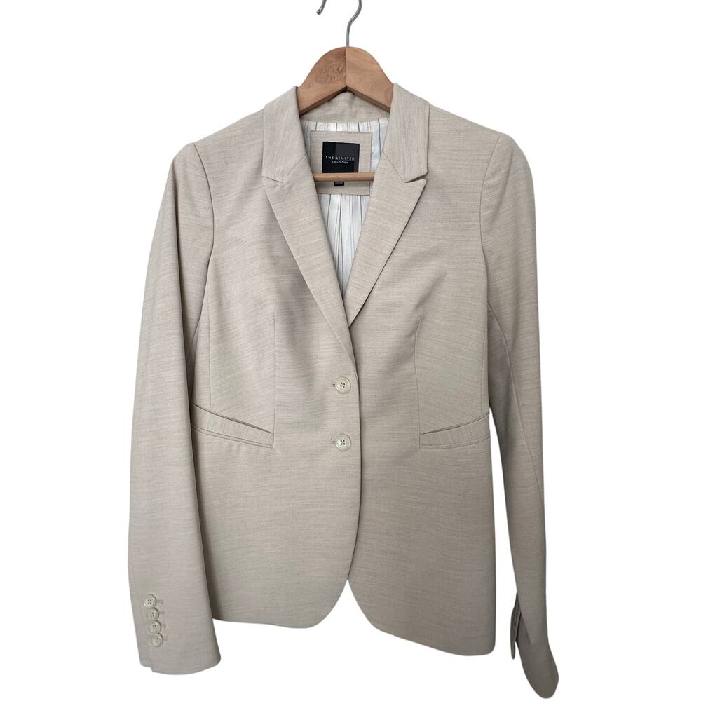 The Limited Beige Pant Suit Set Blazer 4 Pants 4L Drew Fit Career - Picture 4 of 16